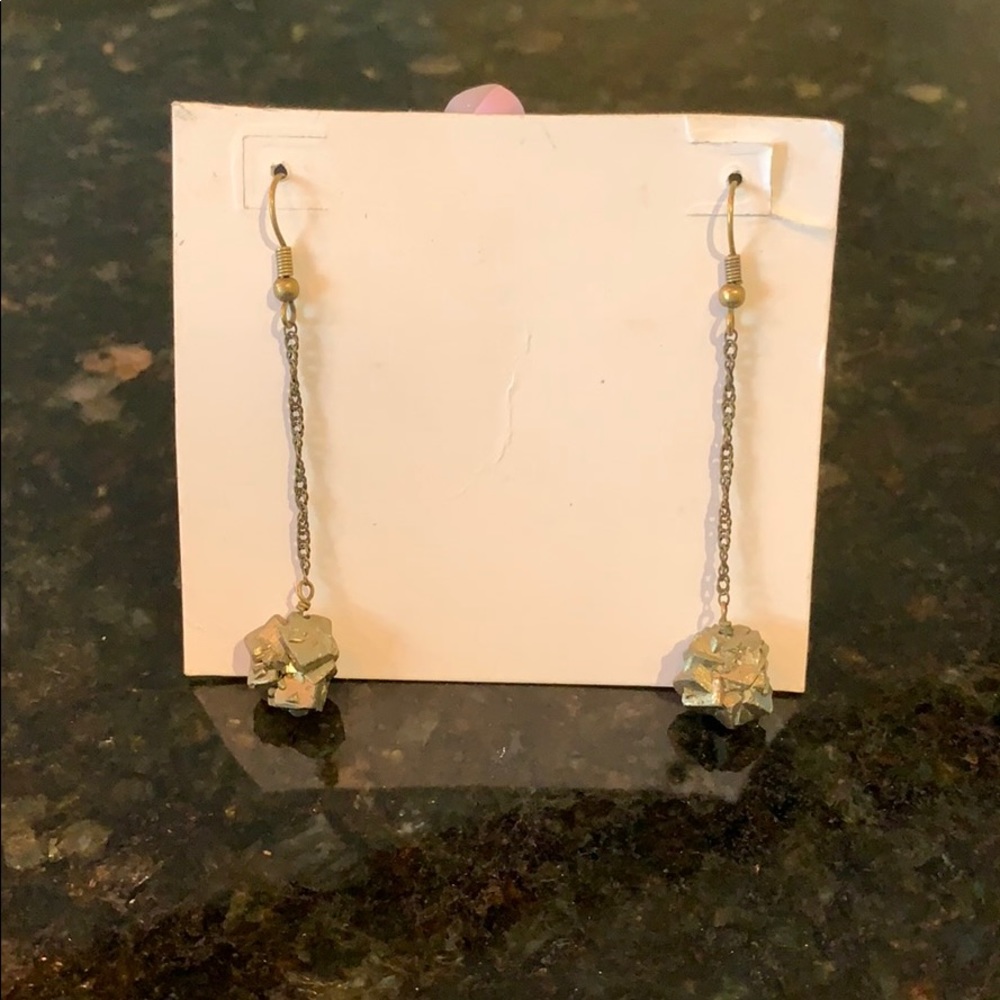 Astali Pyrite drop earrings